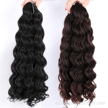 Extensiones de cabello de trenzas de ganchillo sintético Ocean Wave de 20 pulgadas